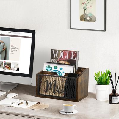 Organiseur de messagerie MDF à double niveau pour bureau bureau personnalisé