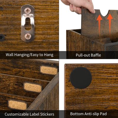 Organiseur de messagerie MDF à double niveau pour bureau bureau personnalisé