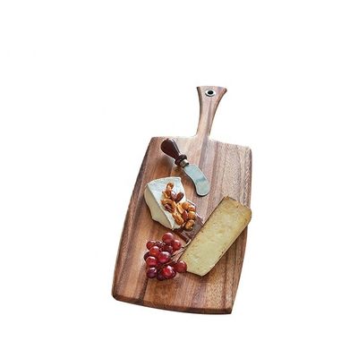 Planche à découper en bois pour la découpe de pain et de fromage portable 8 x 20,5 x 0,5 pouces
