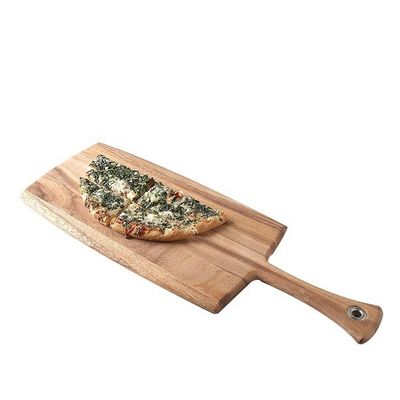 Planche à découper en bois pour la découpe de pain et de fromage portable 8 x 20,5 x 0,5 pouces