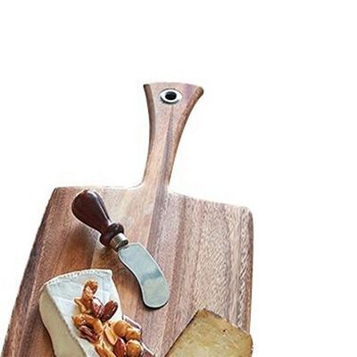 Planche à découper en bois pour la découpe de pain et de fromage portable 8 x 20,5 x 0,5 pouces