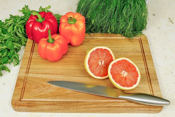 Planche à découper en bois pour toutes les saisons Cuisine Aliments et huiles végétales Couleur claire