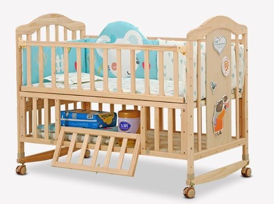 Cadeau artisanal industriel en bois massif berceau pour enfants convertible lit de bébé