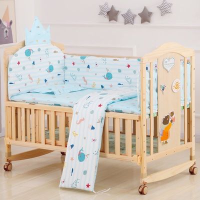 Cadeau artisanal industriel en bois massif berceau pour enfants convertible lit de bébé