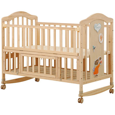 Cadeau artisanal industriel en bois massif berceau pour enfants convertible lit de bébé