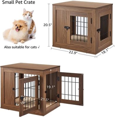 Meubles en bois Cage de chien moderne décoratif personnalisé maison d'animaux de compagnie table de nuit