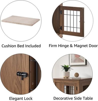 Meubles en bois Cage de chien moderne décoratif personnalisé maison d'animaux de compagnie table de nuit