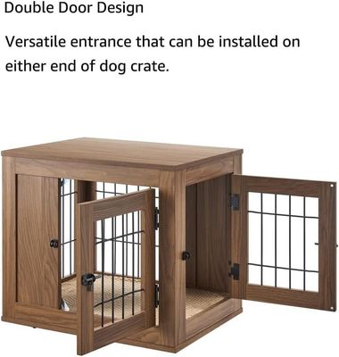 Meubles en bois Cage de chien moderne décoratif personnalisé maison d'animaux de compagnie table de nuit