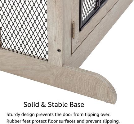 Porte de chien debout en bois libre en grande quantité avec mailles de porte de chat et logo personnalisé