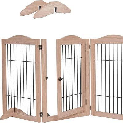 Porte de chien en bois durable avec porte à travers porte de grande quantité et design pliable