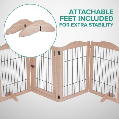 Porte de chien en bois durable avec porte à travers porte de grande quantité et design pliable