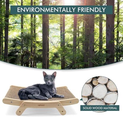 Les grattoirs de chat préférés des chats d'intérieur 5 en 1 avec cadre en bois massif et logo personnalisé