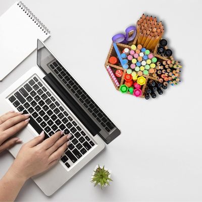 L'échantillon est gratuit, fournisseur de fournitures d'art, organisateur de stylo, porte-stylo de bambou.