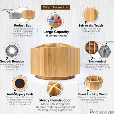 L'échantillon est gratuit, fournisseur de fournitures d'art, organisateur de stylo, porte-stylo de bambou.