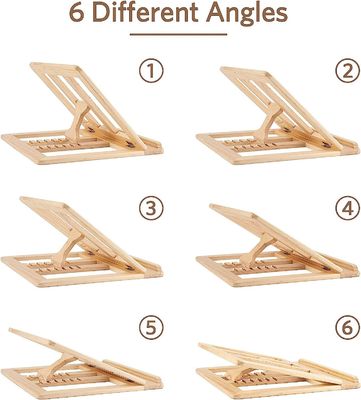 Logo personnalisé Portable pliable en bois Riser Stand d'ordinateur réglable