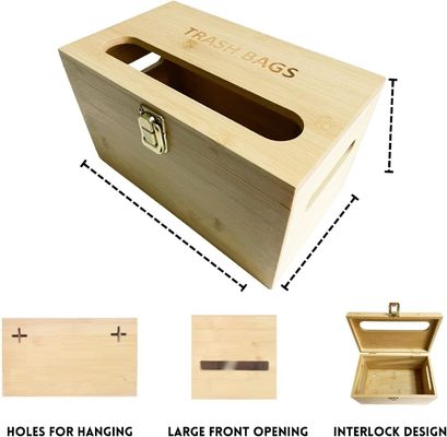 Classification Distributeur de sacs en bambou à support non pliable pour sacs à ordures monté au mur