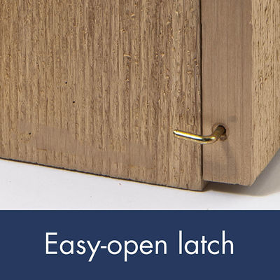 Fermeture en poussée Décoration de jardin à motif solide Maison d'oiseaux en bois avec porche avant