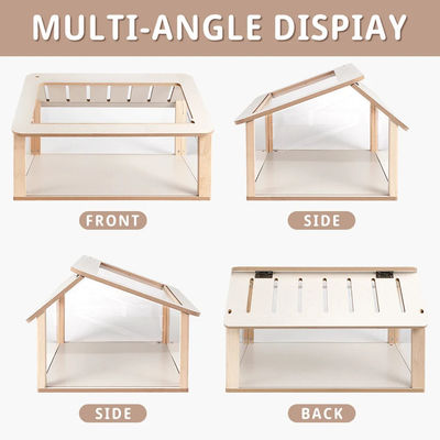 Box de montres personnalisé Hamster Hideout Meubles en bois pour animaux de compagnie Playhouse Modèle solide pour petits animaux de compagnie