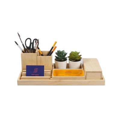 Accessoires de bureau en bois personnalisés ensemble cadeau parfait pour l'organisation de bureau des hommes