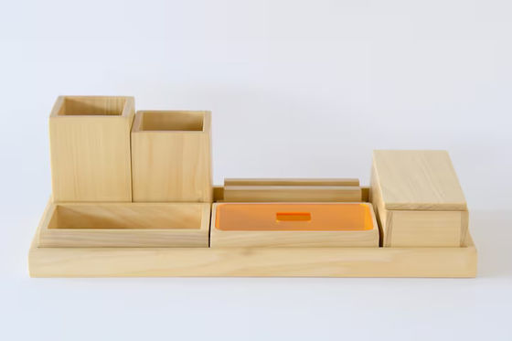 Accessoires de bureau en bois personnalisés ensemble cadeau parfait pour l'organisation de bureau des hommes