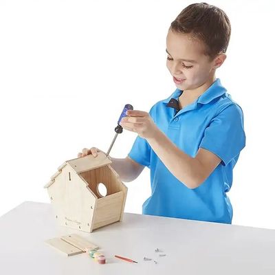 Logo personnalisé Appareil d'alimentation pour oiseaux en bois acceptable pour l'alimentation des oiseaux sauvages en peinture décorative