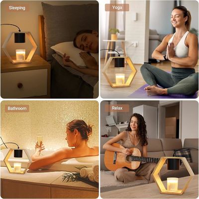 Porteurs de bougies à colonne en bois brun rustique moderne pour la décoration intérieure 3D x 9 "W x 22"H