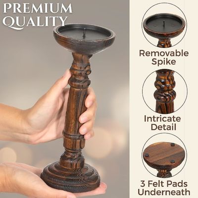 Décoration de la maison Montre de bougies en bois fait à la main pour la fête de mariage Conception artisanale