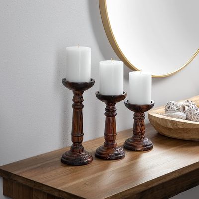 Décoration de la maison Montre de bougies en bois fait à la main pour la fête de mariage Conception artisanale