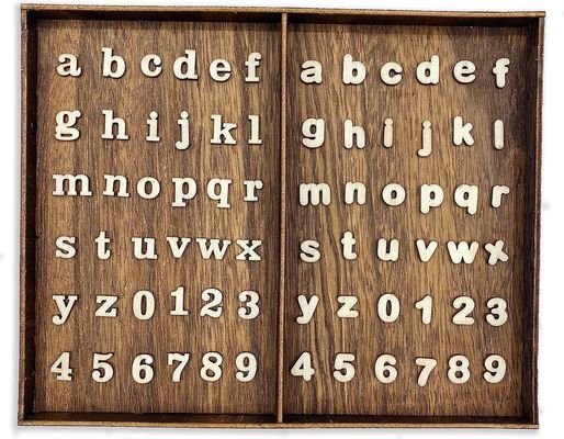 Deux polices Petites lettres en bois pour le scrapbooking Artisanat Décoration Sculpture Type Gravure