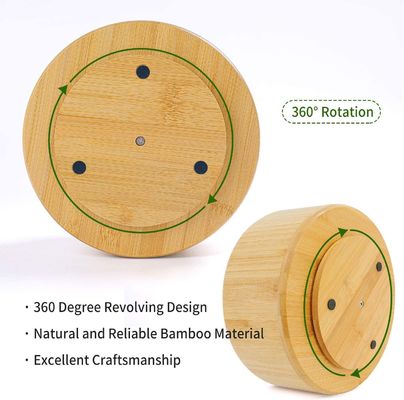 Logo personnalisé Acceptable Bamboo Rotation Bureau d'organisation pour le Caddy de stockage de bureau