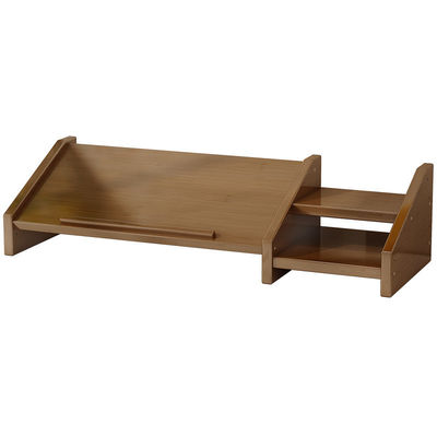 PC Laptop Riser avec support de moniteur en bois conception multi-angle et étagère de bureau de logo personnalisé inclus
