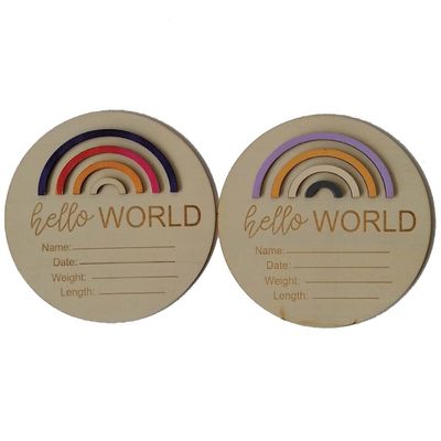 Créez une pépinière mémorable avec ces cartes en bois 3D Rainbow Milestone de l'Europe