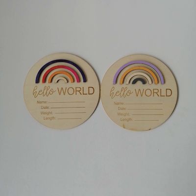 Créez une pépinière mémorable avec ces cartes en bois 3D Rainbow Milestone de l'Europe