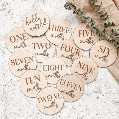 Taille personnalisée en contreplaqué Carte d'anniversaire pour bébé Idéal pour l'annonce de naissance du nouveau-né