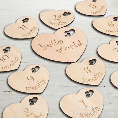 Taille personnalisée en contreplaqué Carte d'anniversaire pour bébé Idéal pour l'annonce de naissance du nouveau-né