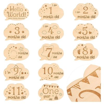 Carte de l' anniversaire du bébé 13 pièces cadeau pour nouveau-né