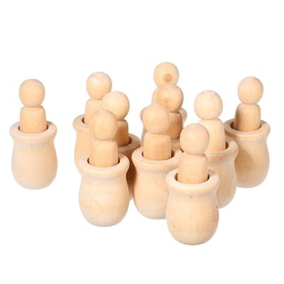 Petite poupée en bois non peinte jouet de bricolage pour artisanat et sculpture