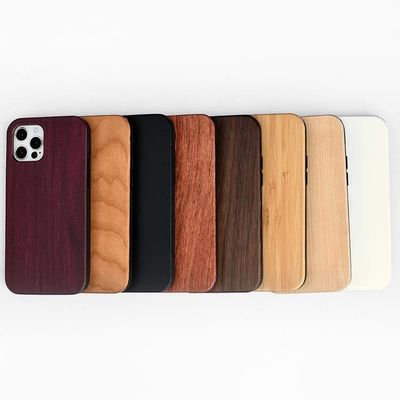 Commande OEM/ODM Accepté Casse téléphonique en bois à couverture arrière en couleur naturelle avec logo personnalisé
