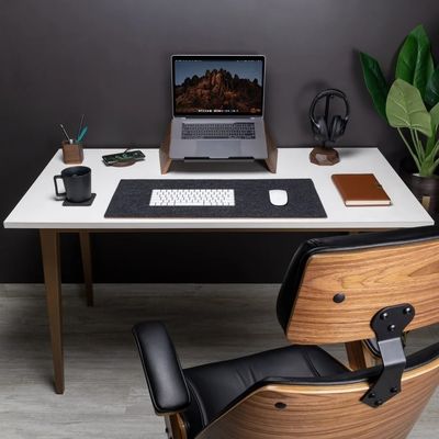 Porte-disque en bois de bureau avec taille personnalisée 19 "x 9,5" et gravure laser