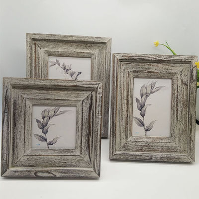 Cadres de peinture en bois 4 " 6 " 7 " en style rustique personnalisé sculpté à la main avec une couleur claire