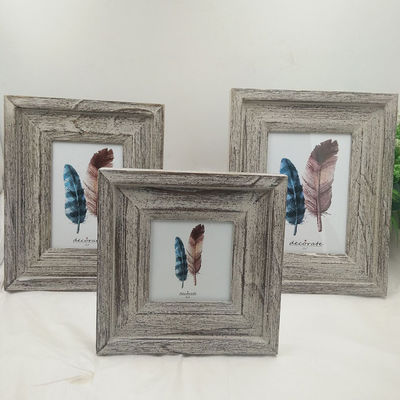 Cadres de peinture en bois 4 " 6 " 7 " en style rustique personnalisé sculpté à la main avec une couleur claire