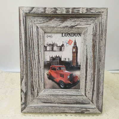 Cadres de peinture en bois 4 " 6 " 7 " en style rustique personnalisé sculpté à la main avec une couleur claire