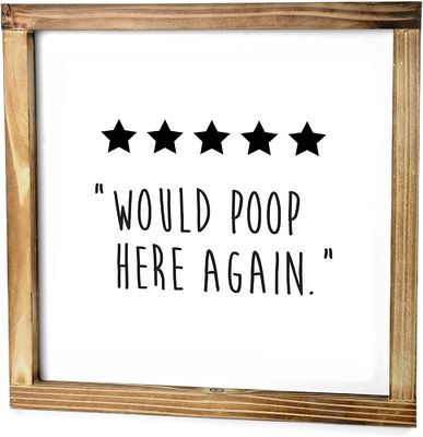 J'espère que tout va bien 12 "x12" décor de salle de bain en bois en bois massif