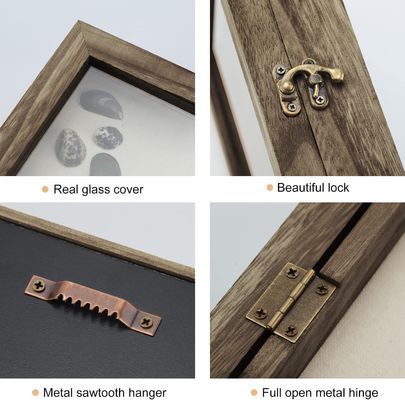 Casse d'affichage de boîte d'ombre protectrice pour préserver les photos et les souvenirs 25.4x20.3x5.6
