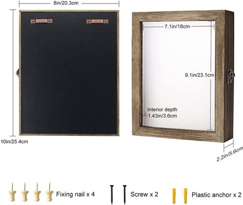 Casse d'affichage de boîte d'ombre protectrice pour préserver les photos et les souvenirs 25.4x20.3x5.6