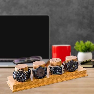 Logo personnalisé Acceptable Montre de montre en bois massif de chêne
