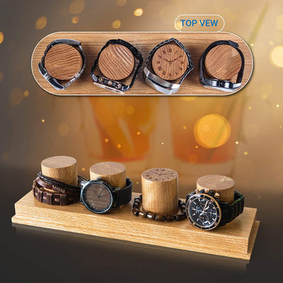Logo personnalisé Acceptable Montre de montre en bois massif de chêne