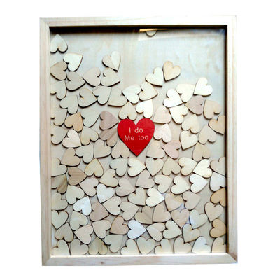 Décoration de mariage cadres en bois avec carte d'invité personnalisée