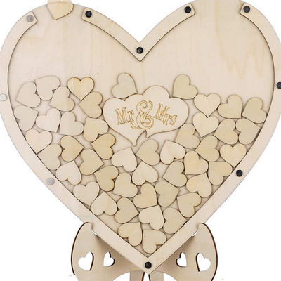 Décoration de mariage cadres en bois avec carte d'invité personnalisée