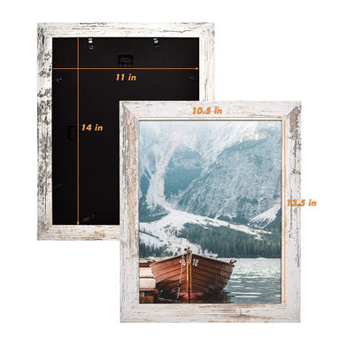 Des ensembles de cadres de photos en bois chics et délicieux avec des décorations murales rustiques personnalisées